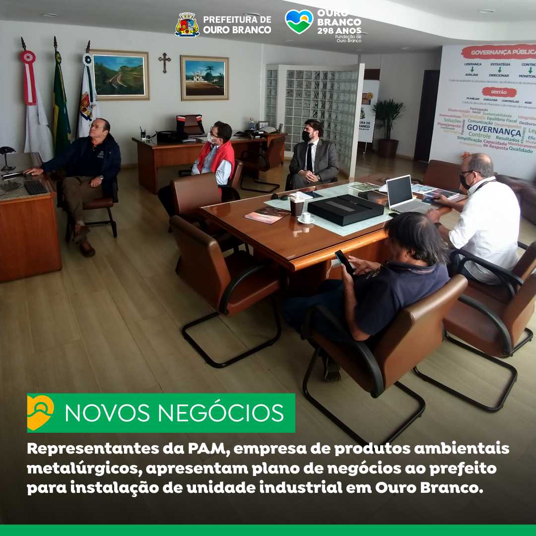 Empresa apresenta plano para instalação de planta industrial em Ouro Branco-MG, que deve gerar mais de 70 empregos diretos