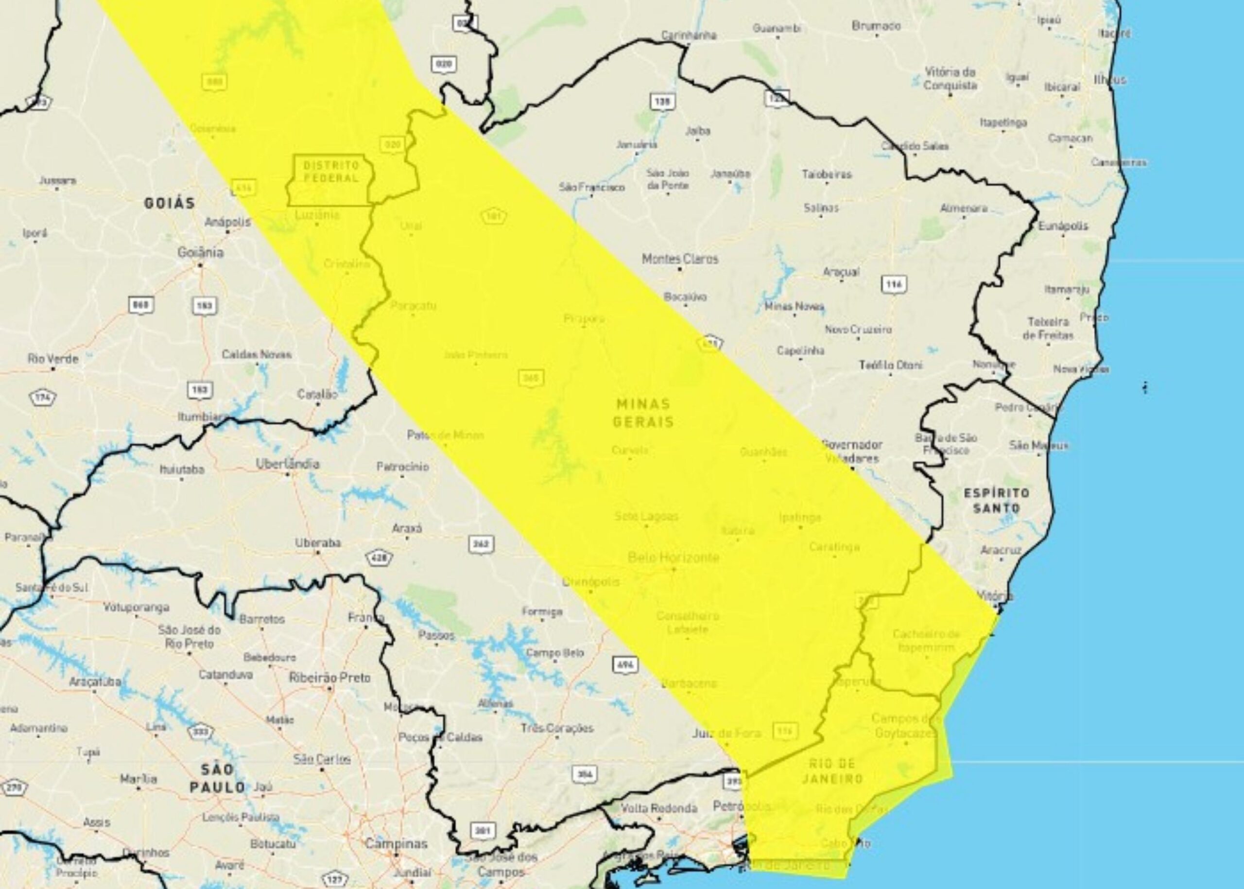 INMET alerta sobre chuvas intensas em 428 cidades de MG, incluindo Mariana e Ouro Preto