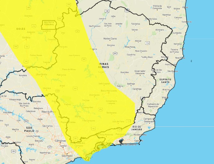 Inmet prevê tempestade em 524 cidades de MG