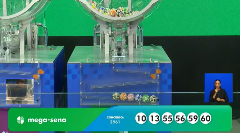 Números do sorteio da Mega-Sena 2961