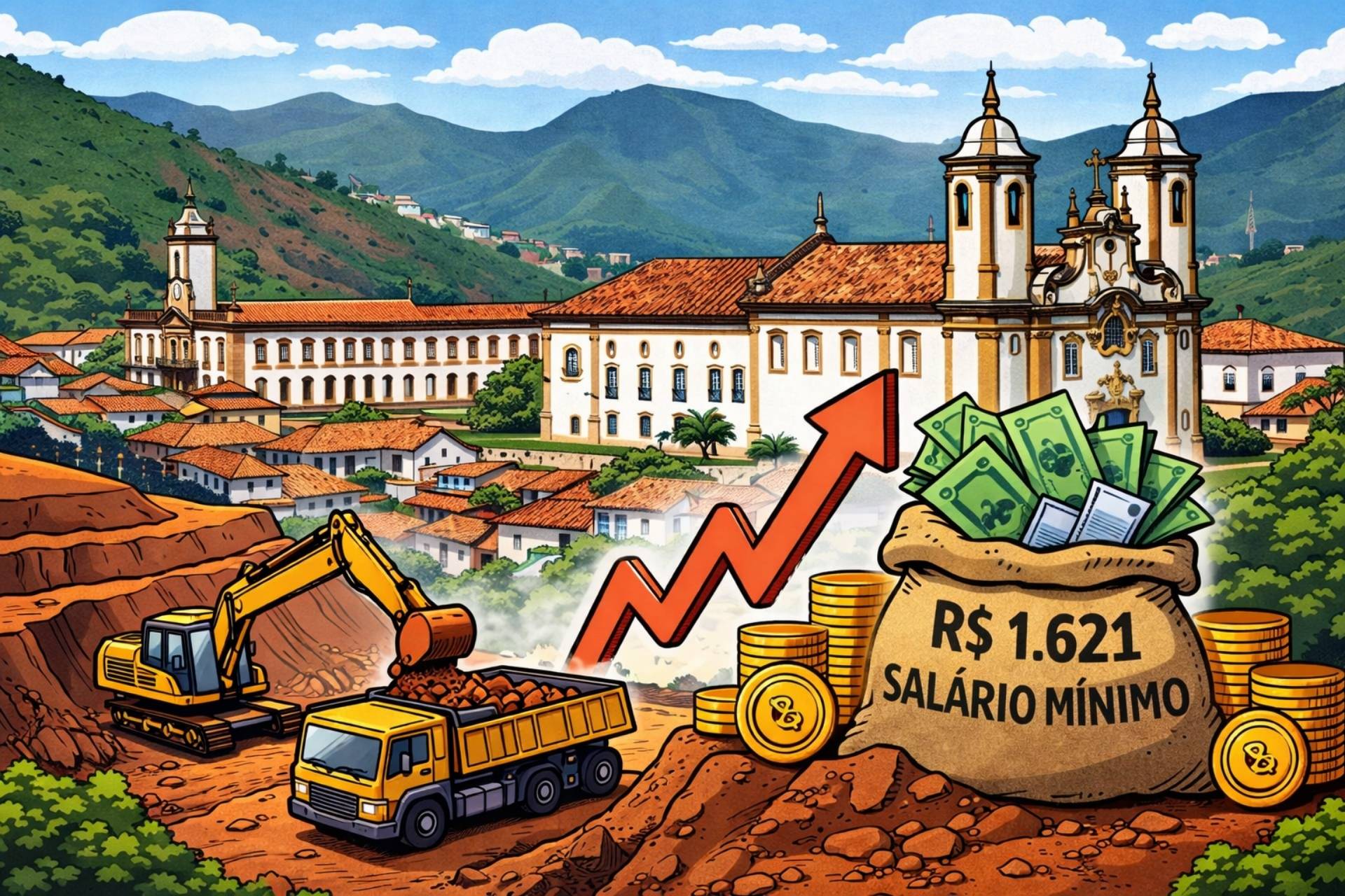 Salário mínimo de 2026 sobe, mas aluguel e cesta básica seguem pesando em Mariana e Ouro Preto