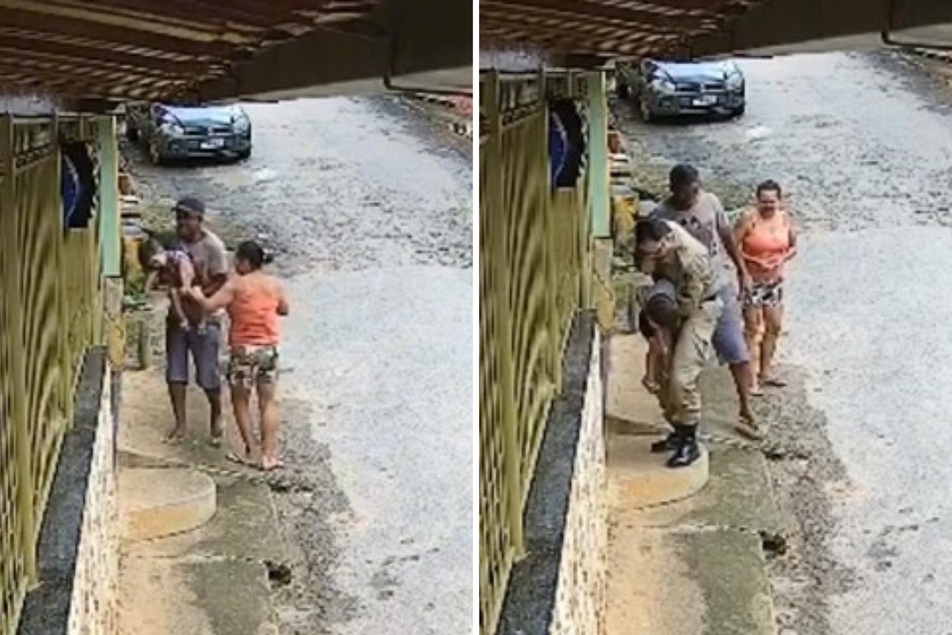 Ato heroico: Policial salva criança engasgada em Diogo de Vasconcelos