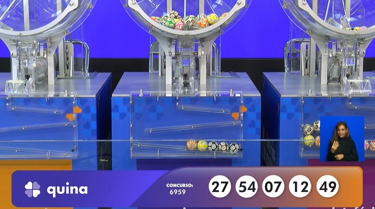 Resultado da Quina 6959 de segunda-feira (23/02/26); prêmio é de R$ 600 mil