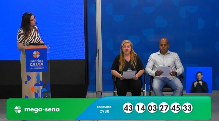 Loterias: Resultado da Mega-Sena 2980 de hoje, quinta-feira (05/03/26)
